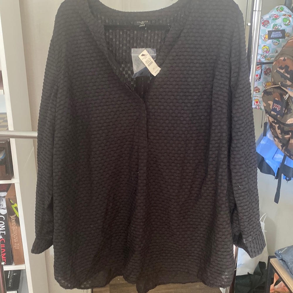 Black talbots new with tags blouse size 2X